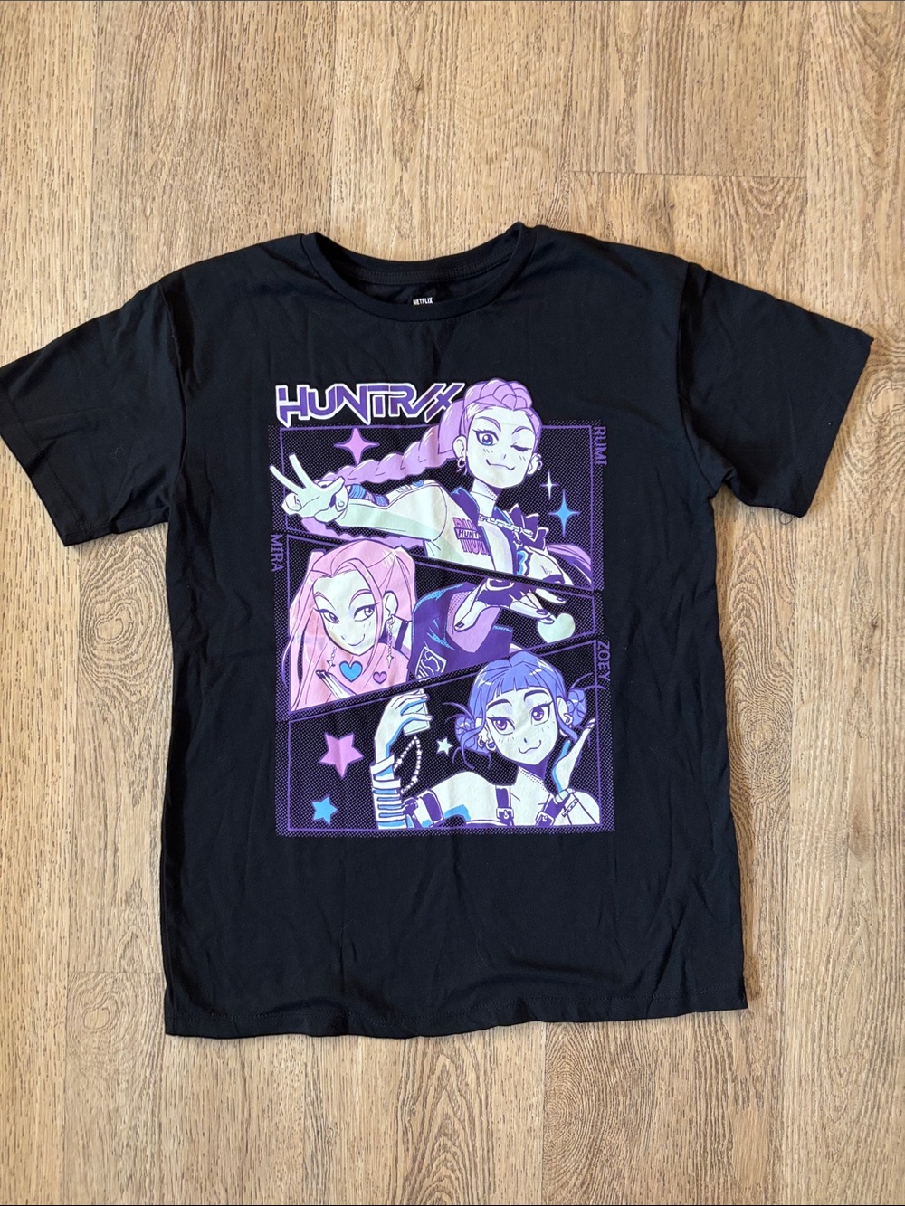 Kids' Black Graphic Tee K-pop Demon Hunter